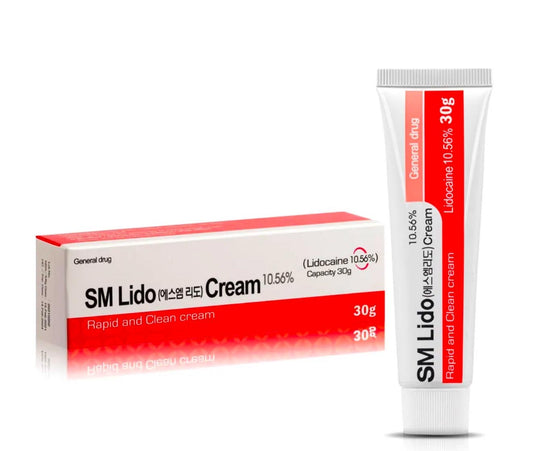 SM Lido Cream 10.56% - 30g -Fast-Acting Topical Anesthetic for Pain Relief